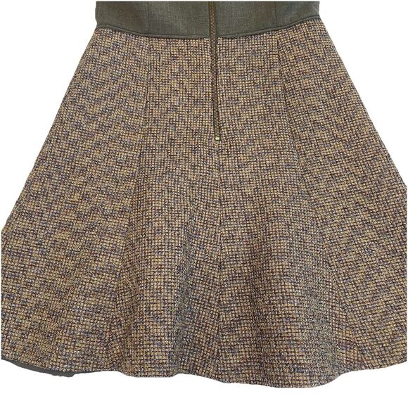 J. Crew Dress Gray Metallic Tweed Wool Blend Pleated Fit &Flare Mini 4 - Picture 12 of 16
